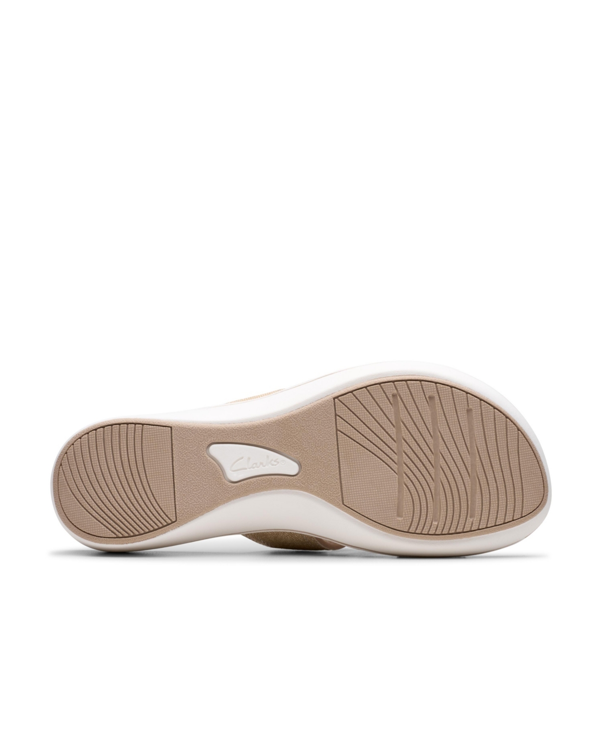 Clarks Cloudsteppers Women's Breeze Rae Mia Slip-on Flat Sandals In Sand Interest
