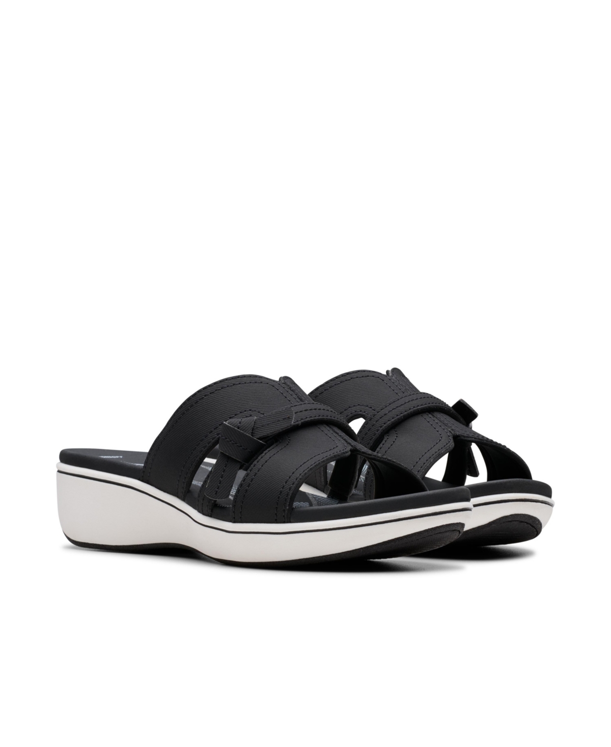 Clarks Cloudsteppers Women's Breeze Rae Mia Slip-on Flat Sandals In Black