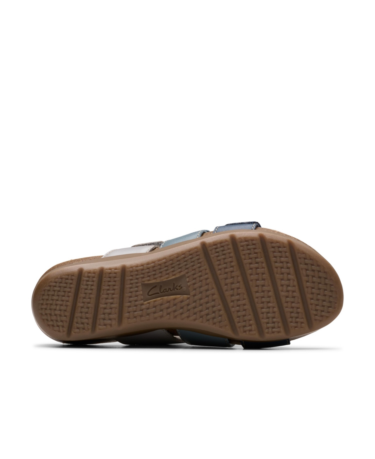 Clarks Collection Women's Calenne Lily Wedge Sandals In Navy Multi Leather