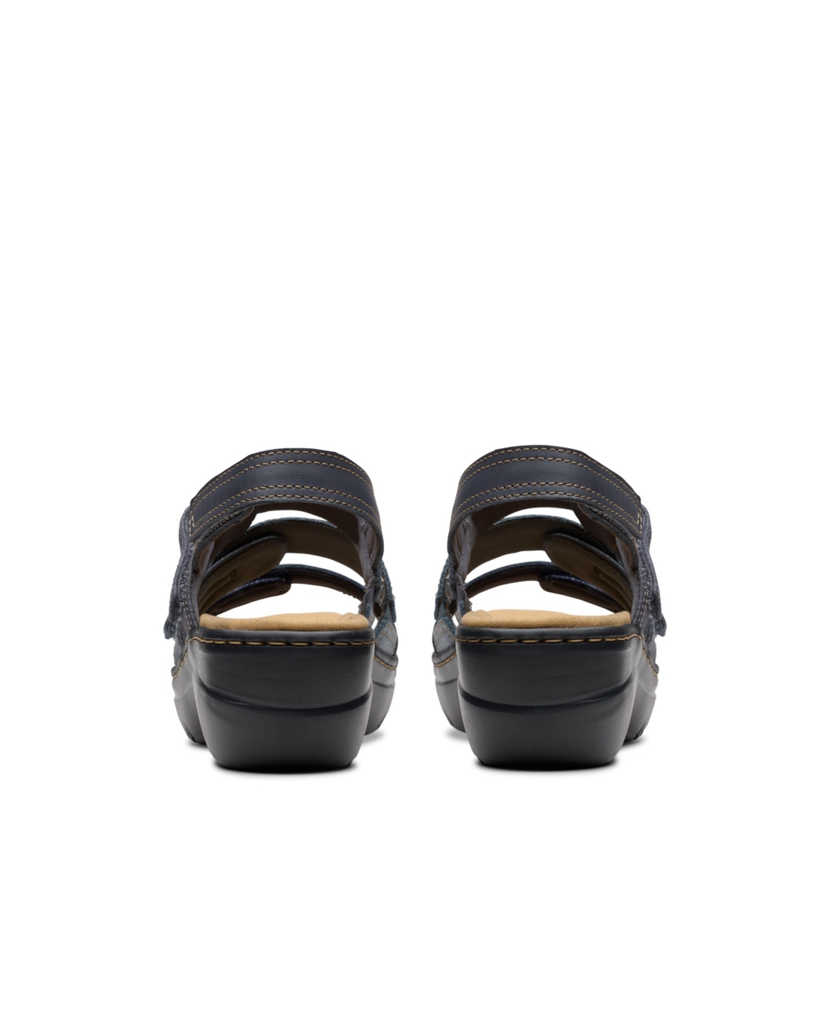 Clarks Merliah 2 Bali In Navy Combi Leather