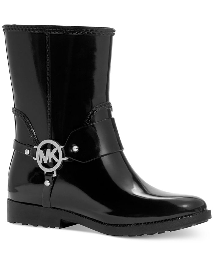 Michael Kors Michael Fulton Harness Rain Boots in Black