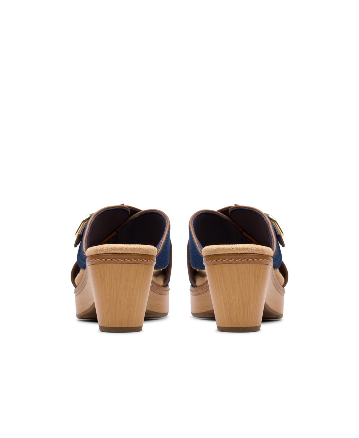 Clarks Collection Women's Seannah Nora Wedge Sandals In Dark Denim Textile