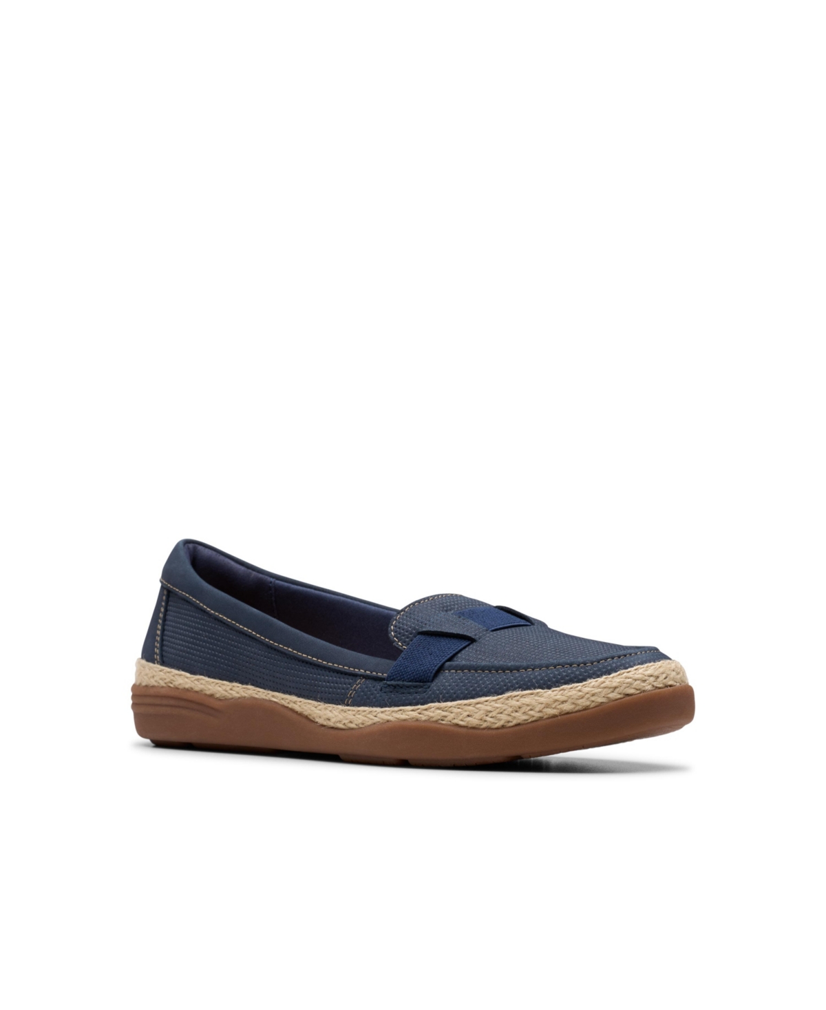 Clarks Collection Women's Elaina Echo Slip-on Shoes In Navy Nubuck