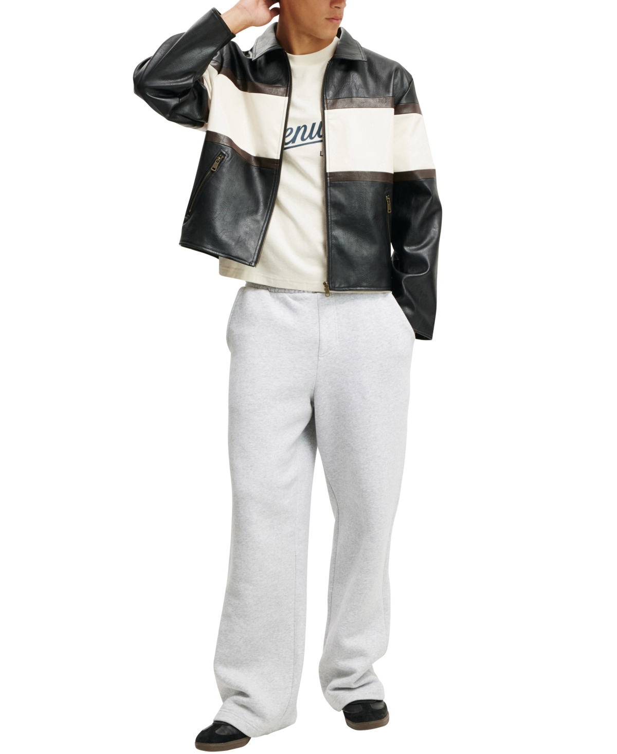 Shop Cotton On Men's Cropped Graphic T-shirt In Creampuff,greenwich