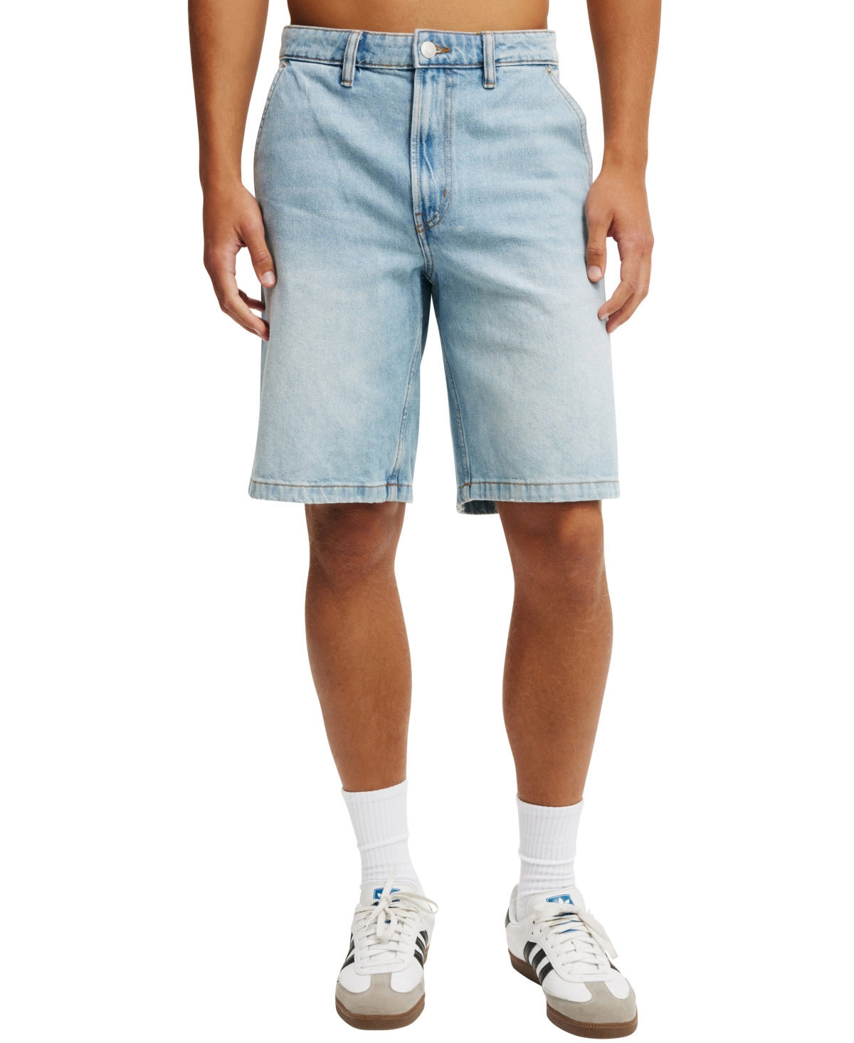 Shop Cotton On Men's Baggy Denim Shorts In Carpenter Remi Blue