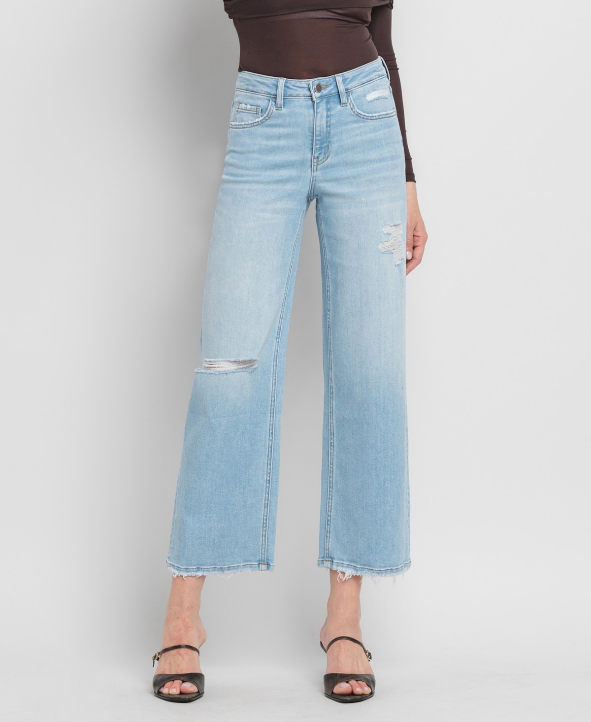 Women's High Rise Wide Leg Jeans - Woo blue