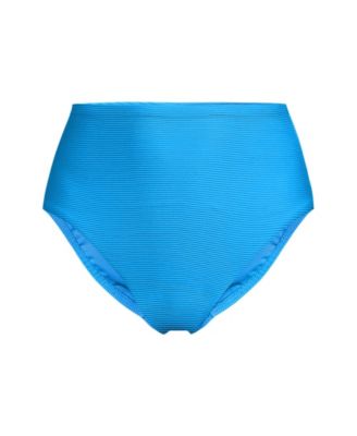 Women's Chlorine Resistant Ottoman Rib High Waisted Bikini Bottoms