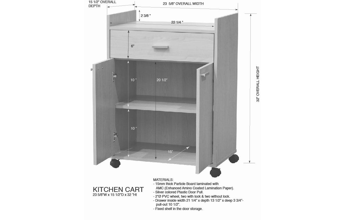 Kings Brand Furniture Northbury 2-Door Microwave Accent Cabinet