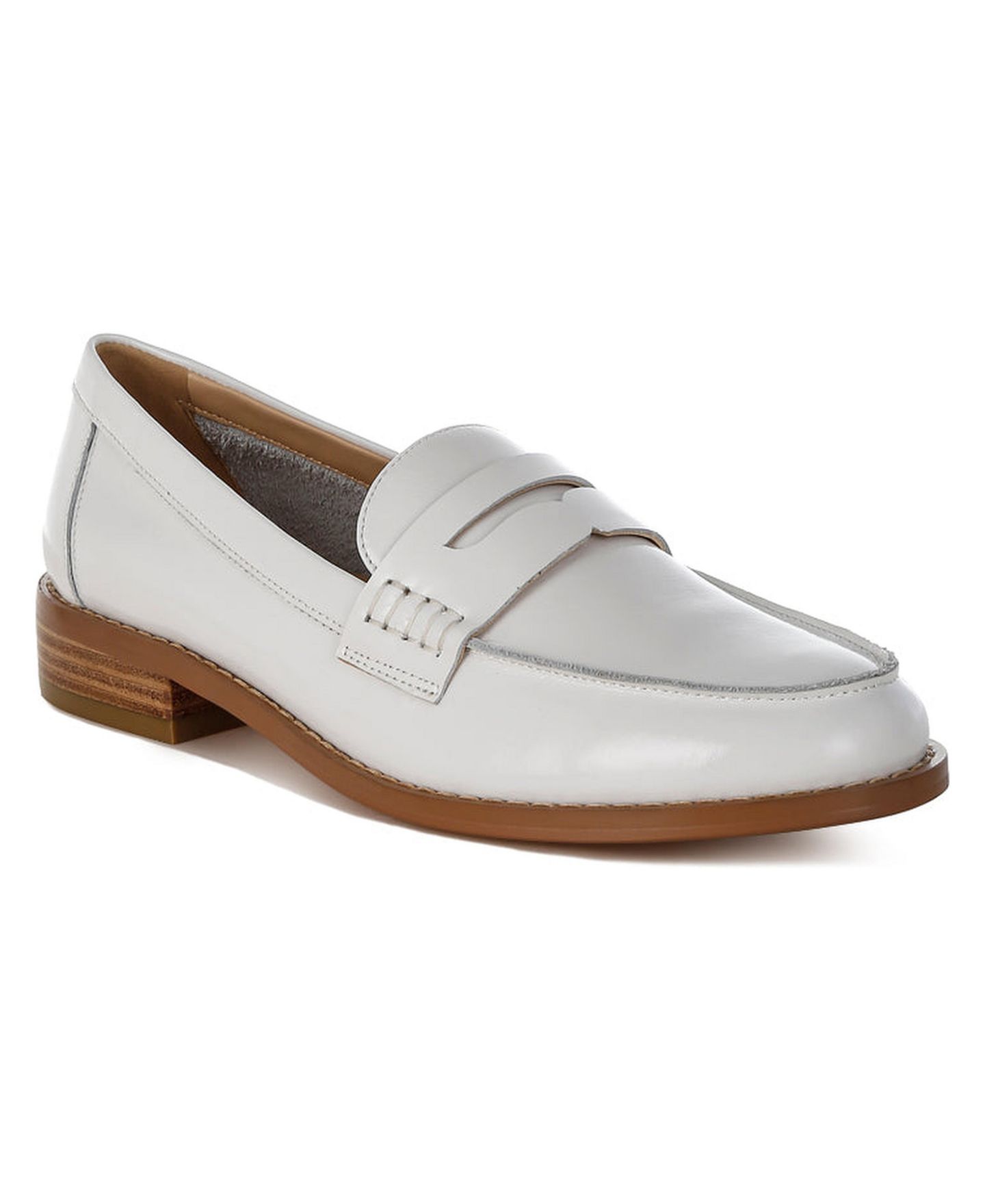 Женские туфли Rag & Co Roxana Real Leather Penny Strap, цвет: Белый — фото 2