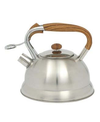 Woodmont 2-Quart Stainless Steel Tea Kettle w/ Wood Handle