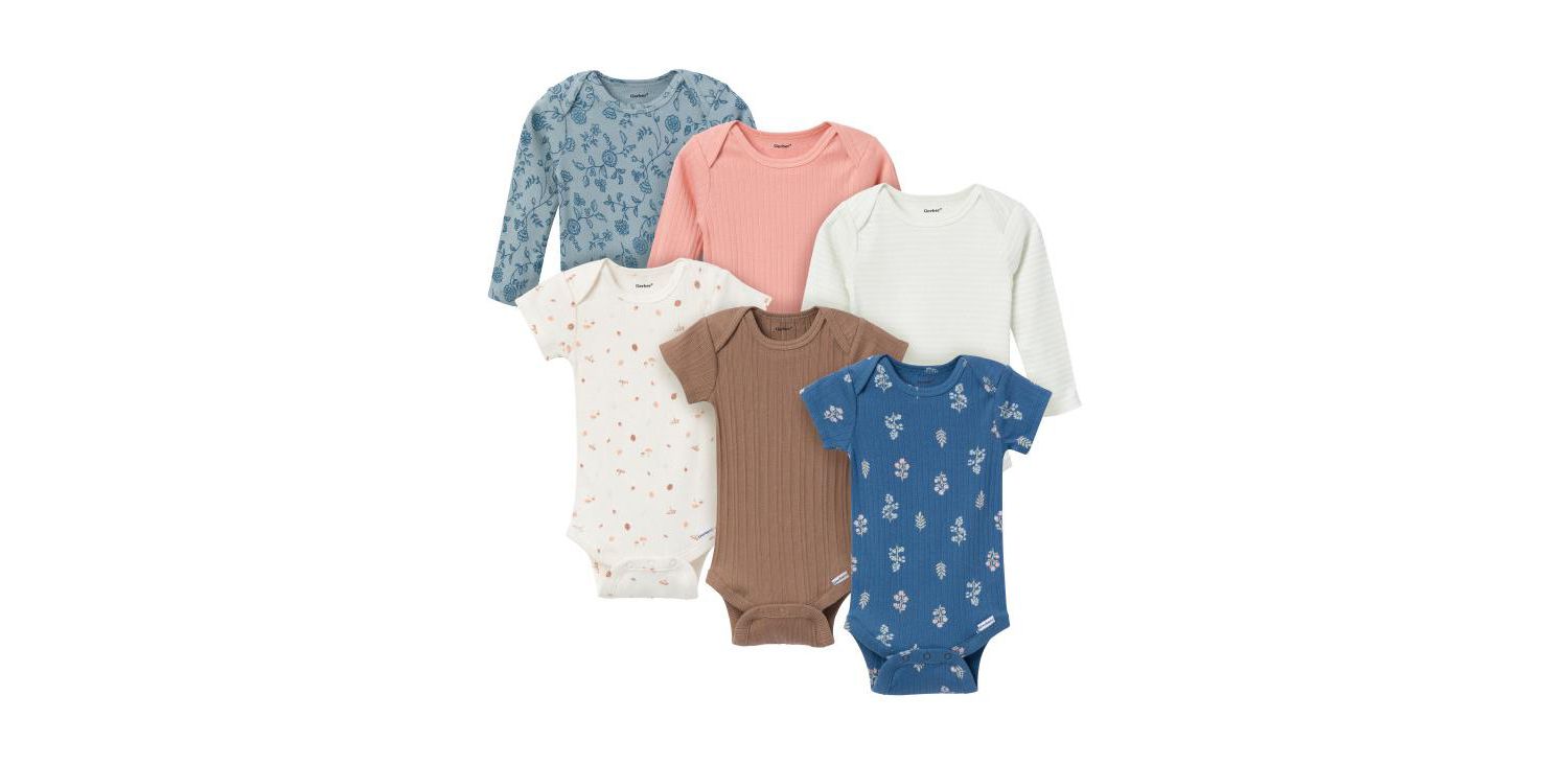 Baby Girls 6-Pack Onesies Bodysuits