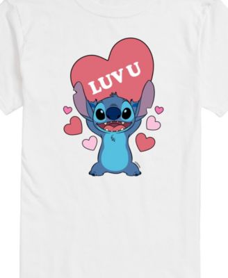 Men's Lilo Stitch Valentine's Day Short Sleeve T-Shirt