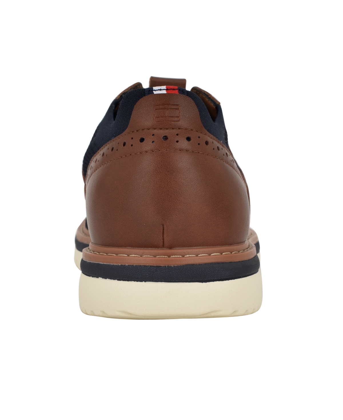 Tommy Hilfiger Men's Varan Brogue Detail Hybrid Oxfords Shoe In Navy,cognac Multi