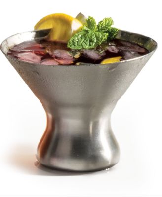 Stemless Stainless Steel Martini Glasses, Set of 2