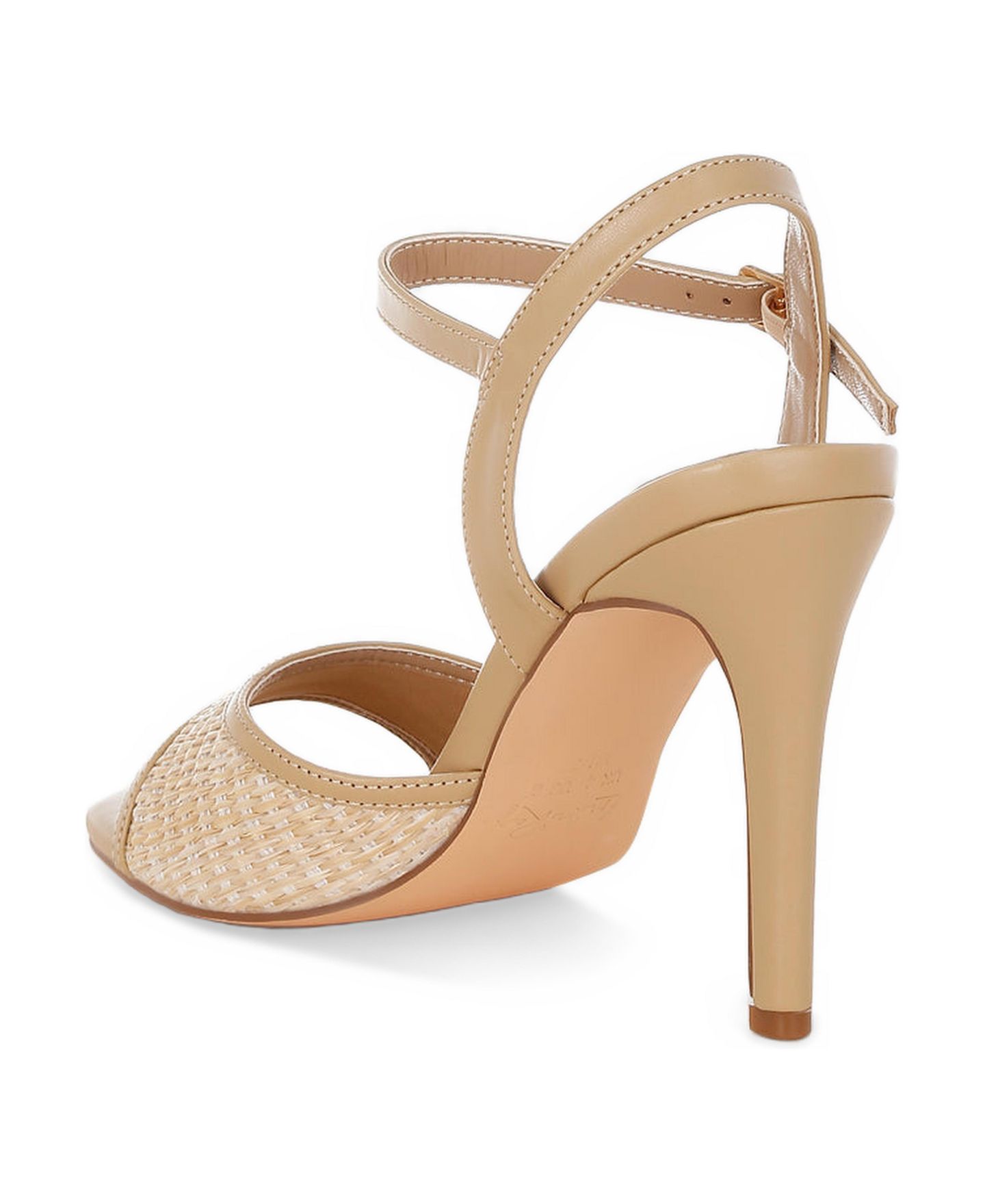 Женские туфли London Rag Vilasta Raffia Square Toe Stiletto Heels, цвет: Бежевый — фото 10