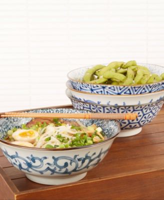 32 oz. Japanese Porcelain Bowls, Set of 4
