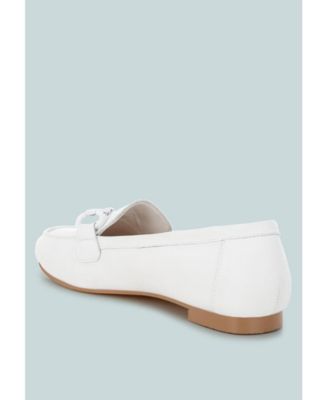 Taranis Monochromatic Horsebit Real Leather Loafers