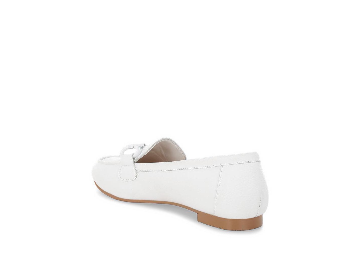 Женские туфли Rag & Co Taranis Monochromatic Horsebit Real Leather, цвет: Белый кожаный — фото 3