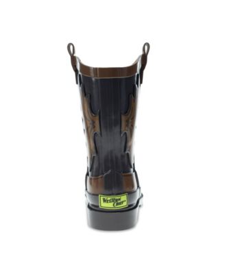Toddler Little Boy's and Big Boy's Western Cowboy Rain Boot