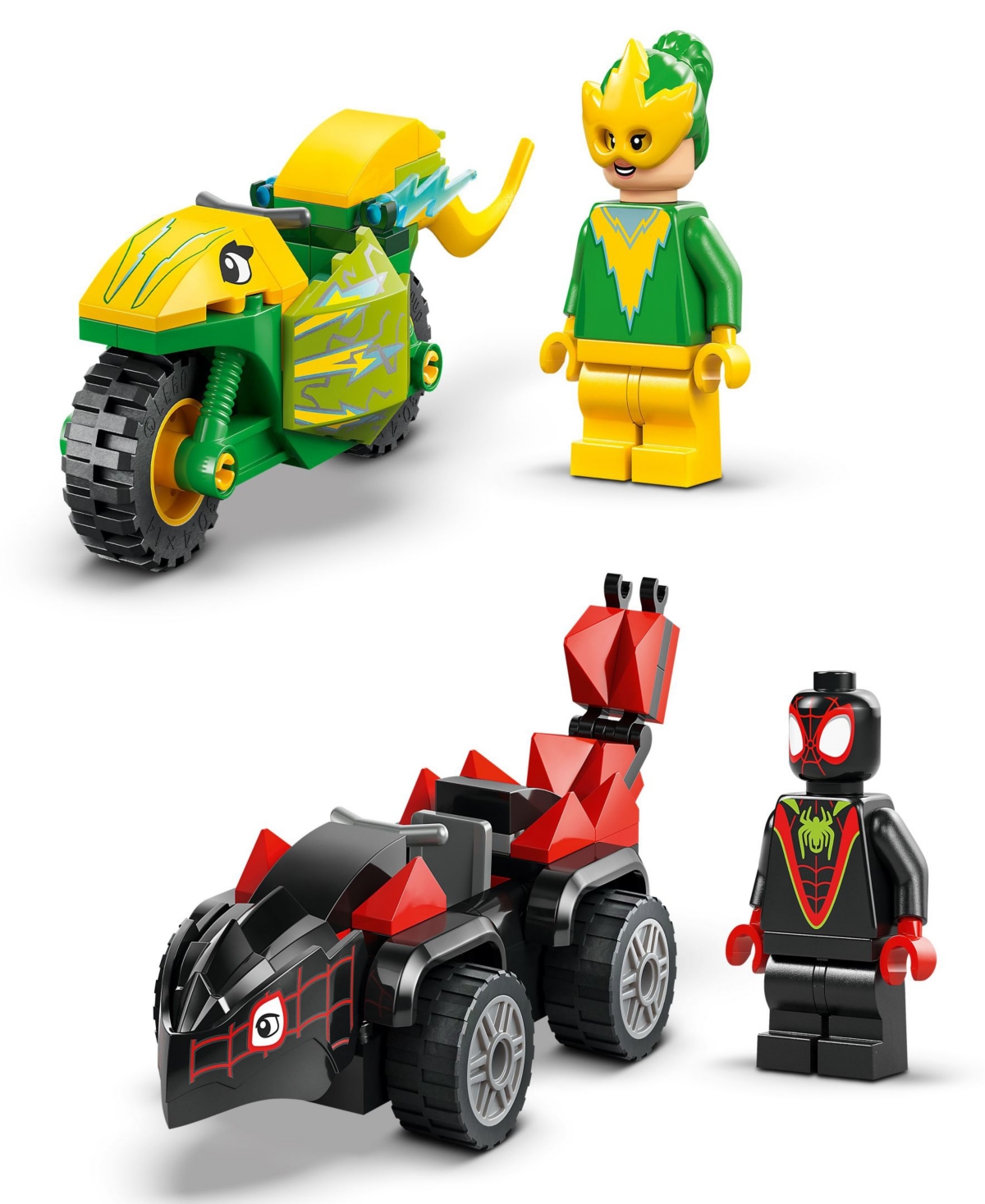 LEGO MARVEL SPIDEY AND HIS AMAZING FRIENDS SPIN AND ELECTRO DINOSAUR VEHICLE CHASE BUILDING TOY 11198, 12 