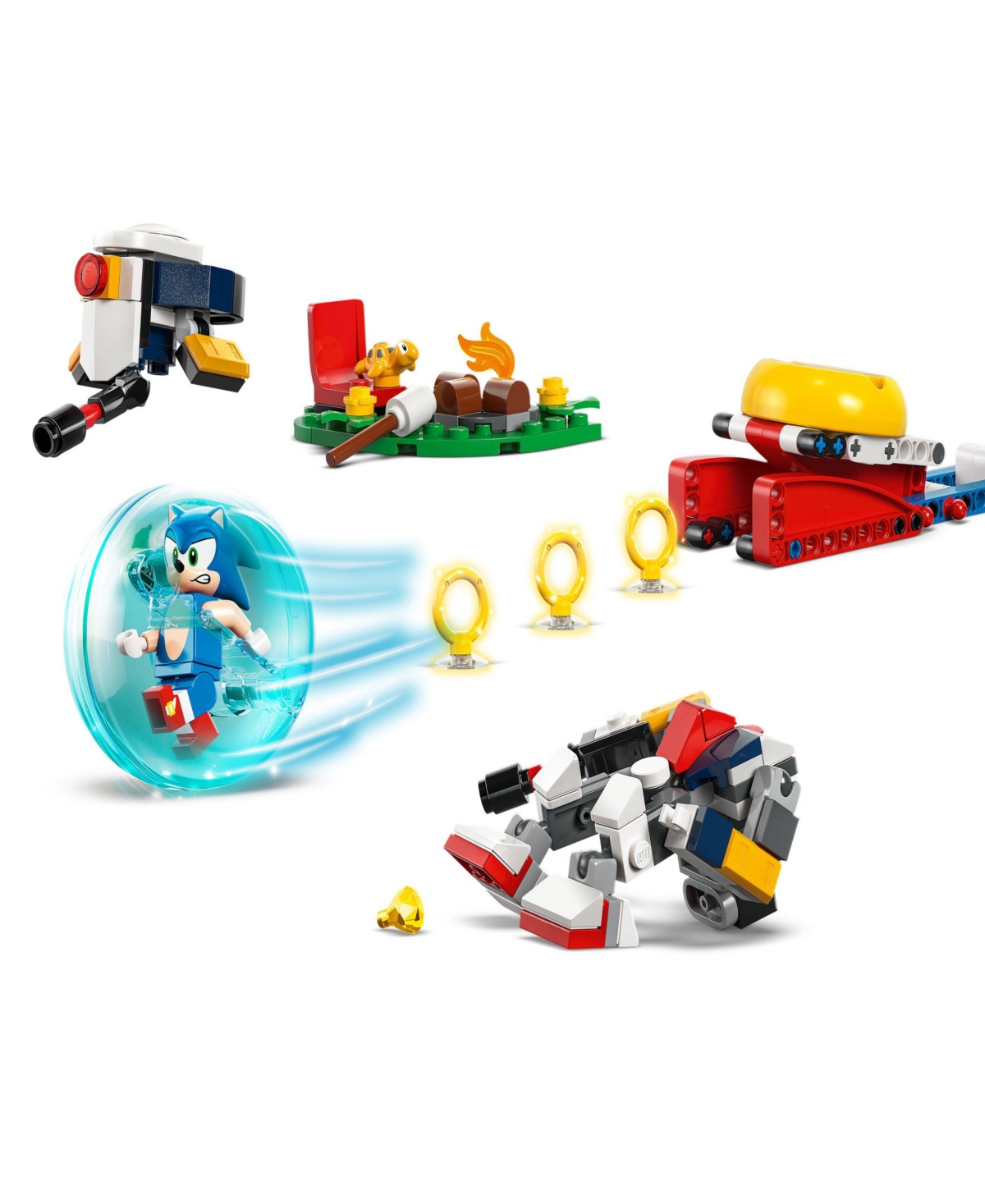 LEGO SONIC THE HEDGEHOG SONIC'S CAMPFIRE CLASH BUILDING TOY 77001, 177 PIECES 