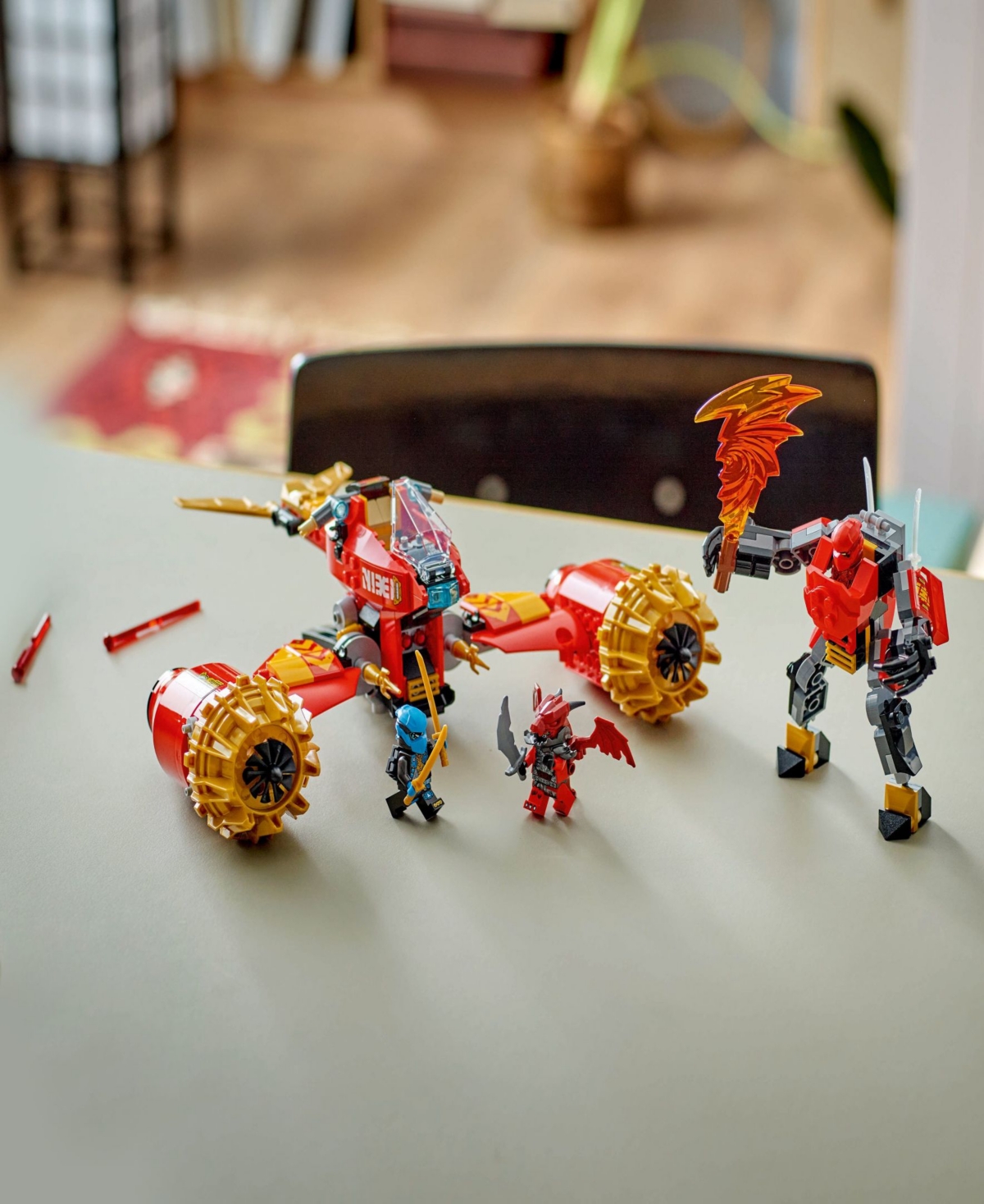 LEGO NINJAGO KAI'S MECH STORM RIDER ACTION FIGURE BUILDING TOY 71830, 333 PIECES 