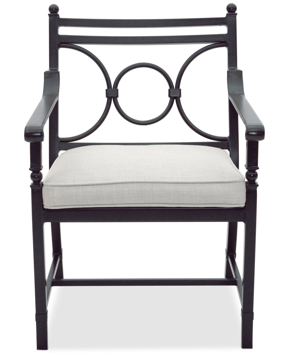 Agio Wythburn Mix And Match Scroll Outdoor Dining Chair In Pearl White,bronze Finish