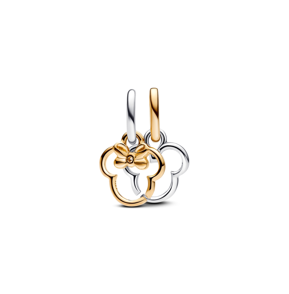 Pandora Disney Mickey And Minnie Mouse Dangle Charms In Two Tone