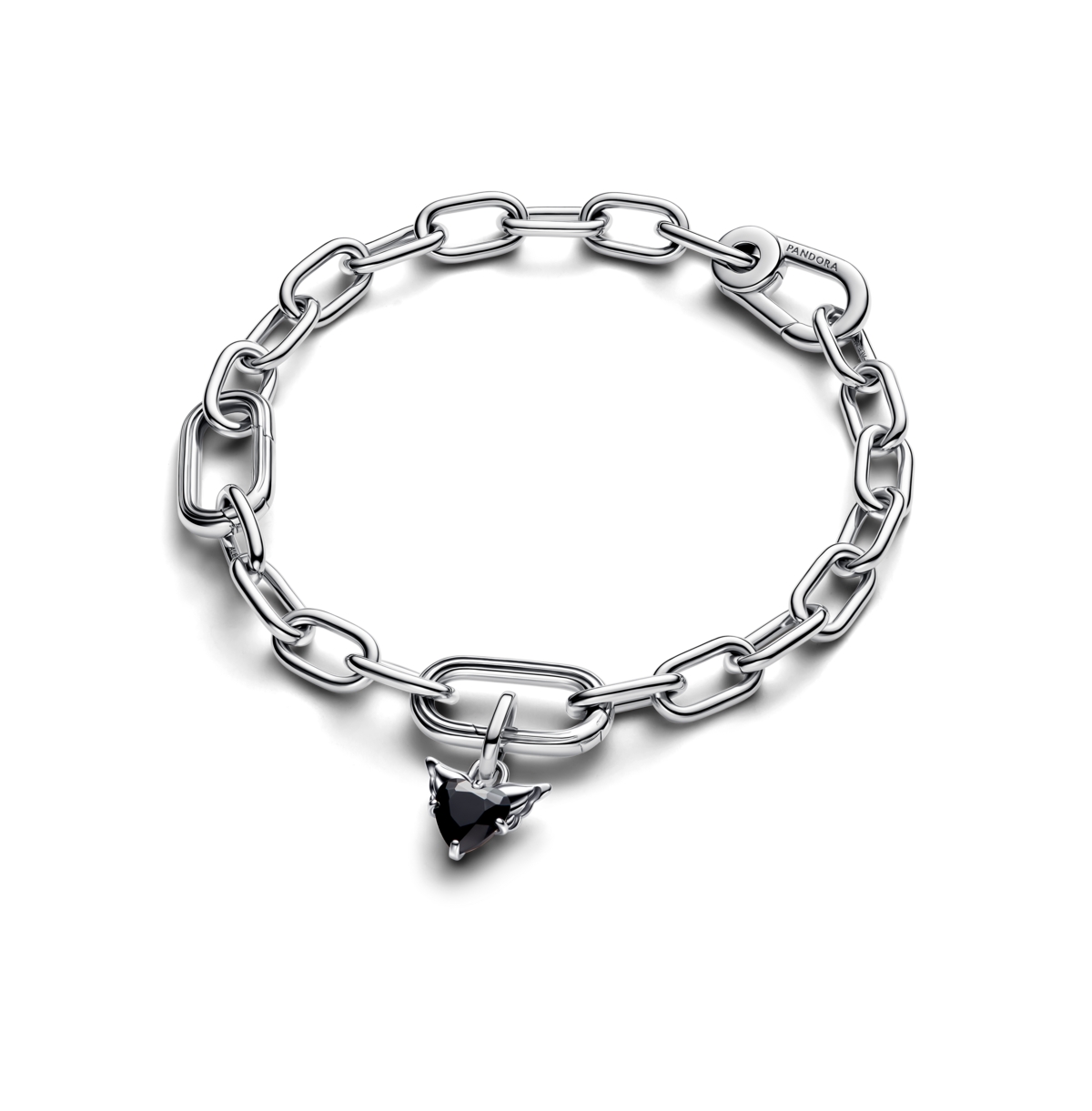 Pandora Sterling Silver Winged Heart Mini Dangle Charms In Sterling Silver