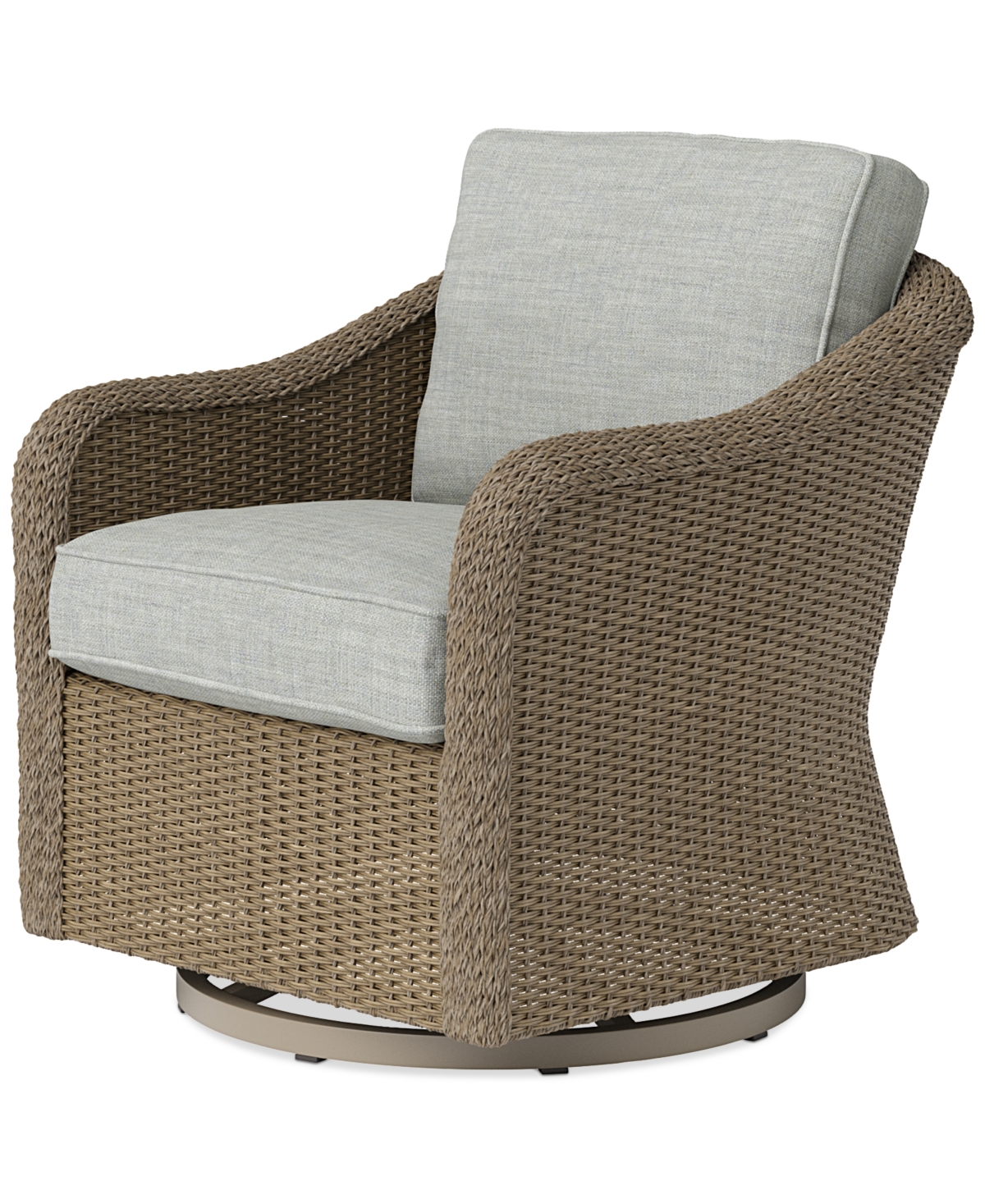 Agio Sonetta Outdoor Swivel Chair In Oyster Light Grey