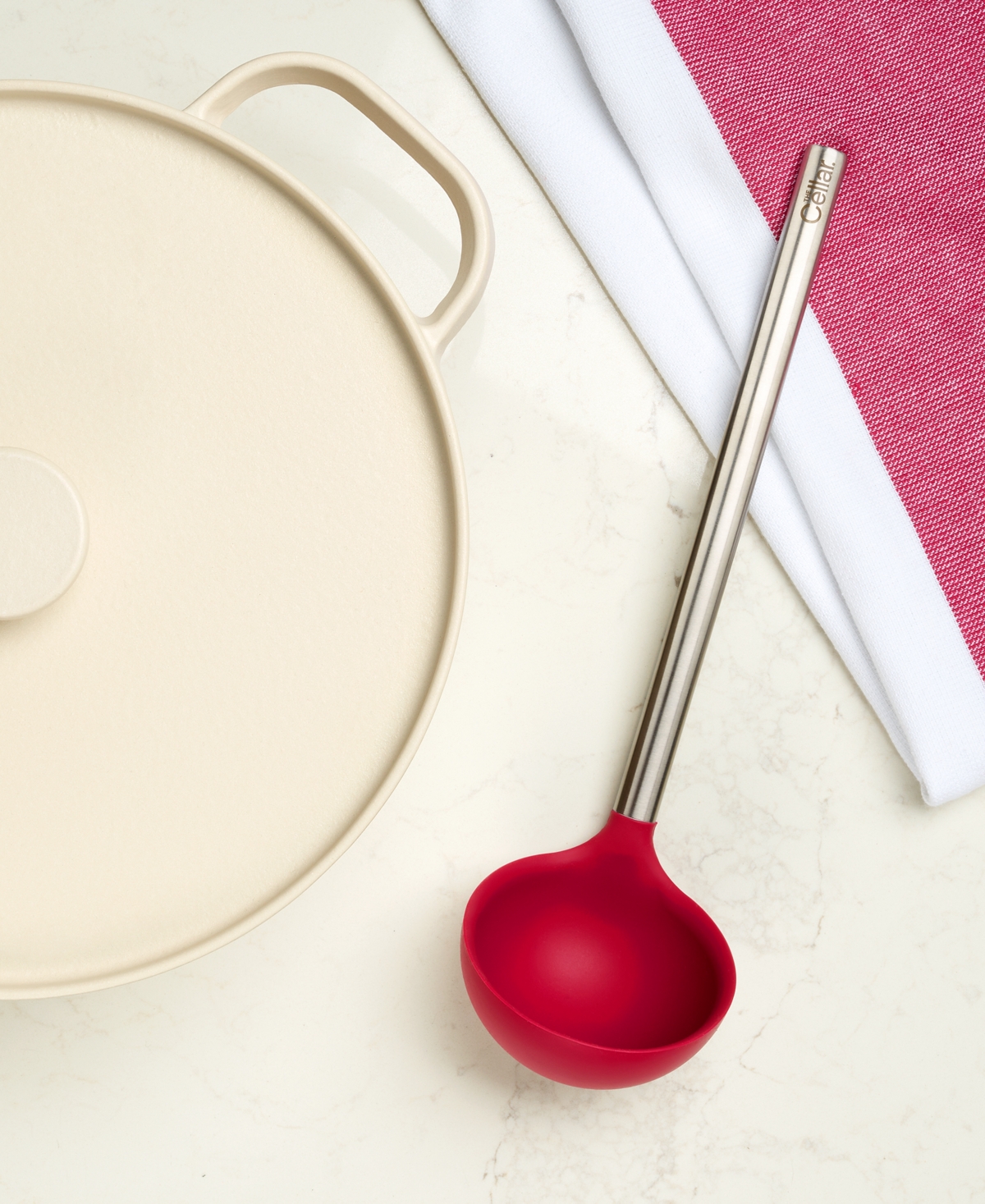 The Cellar Stainless Steel Handle And Silicone Head Ladle, Exclusively At Macy's