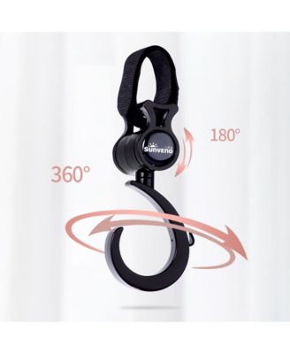 Baby Stroller Hooks with Velcro Straps Set of 2