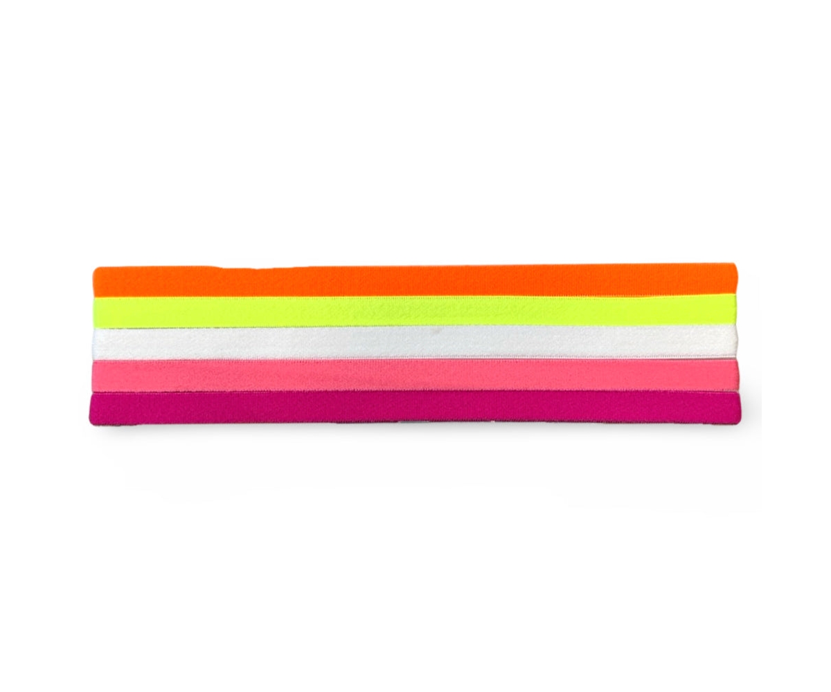 Women's Skinny Training Headbands - Neon Set - Assorted pre-pack