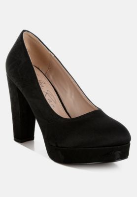Womens Jastour Platform Block Heel Pumps
