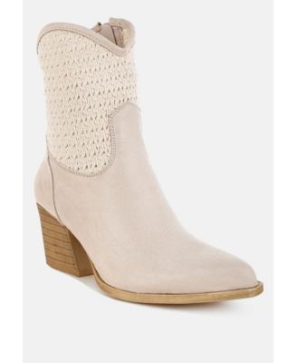 Womens Bimmy Woven Pointy Western Boots