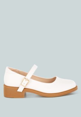 Womens Ejeta  Faux Leather Mary Jane Shoes