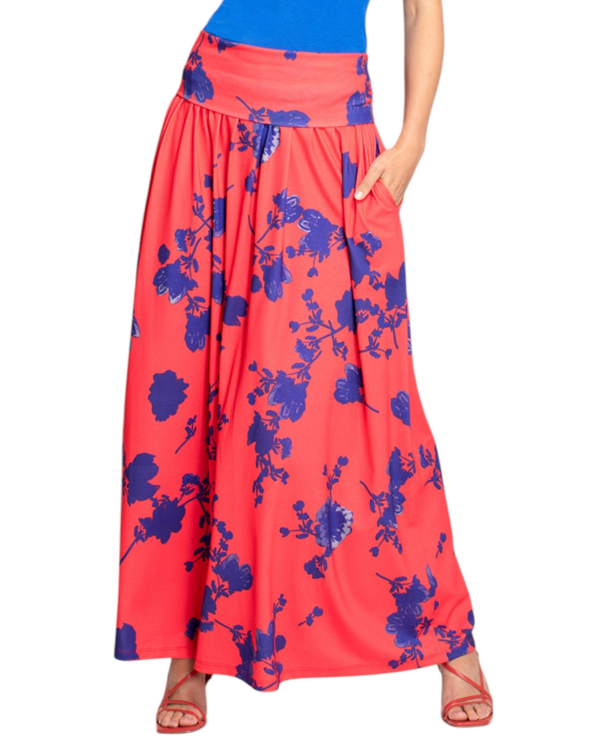 Women's Roll Top Maxi Skirt - Animal stripe