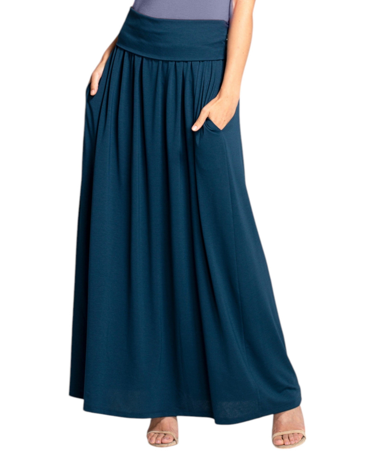 Women's Roll Top Maxi Skirt - Animal stripe
