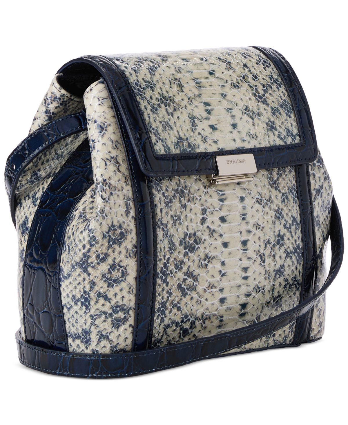 Brahmin Margo Cirrus Small Leather Crossbody In Anchor