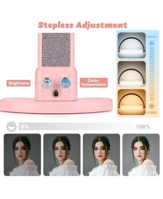 Nail Desk Lamp Half Moon Light 3360LM 48W Nail Tech Lamp Lash Light Adjustable Manicure Beauty Salon Home Spa