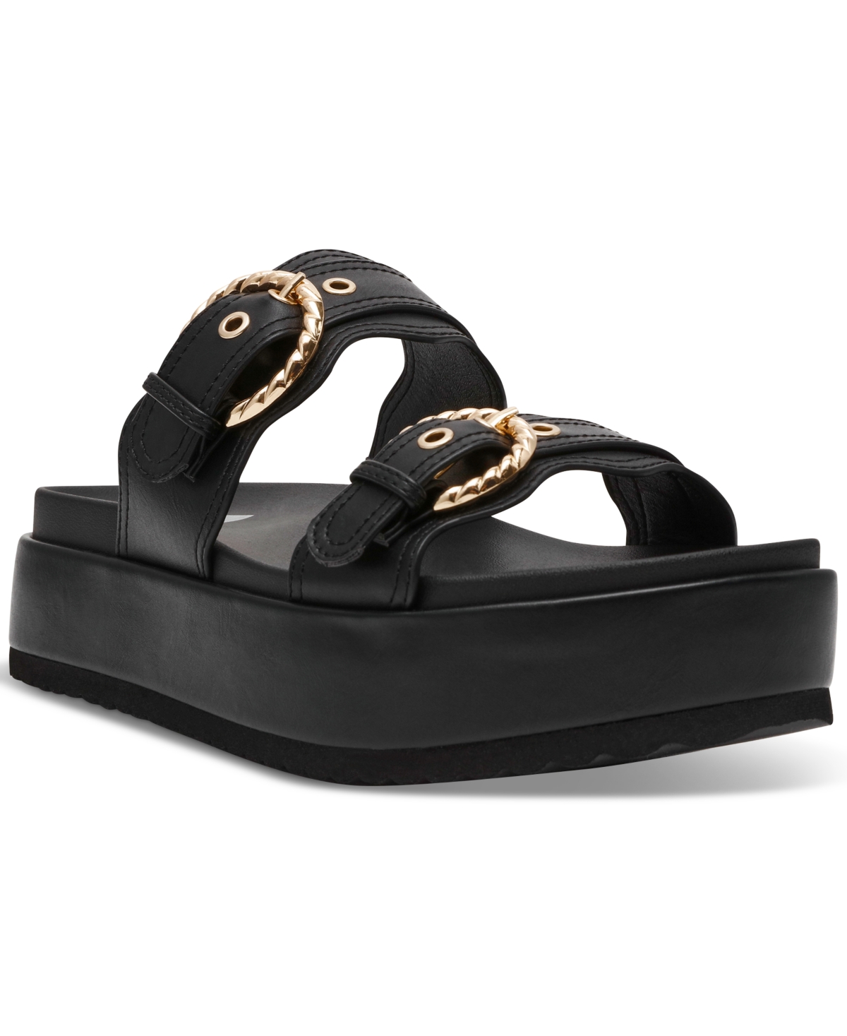 Women's Serpent Double Band Footbed Sandals - Cafe