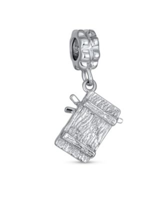 Блестящие ювелирные изделия Палочки для еды Шеф-повара Суши Болтаются на болтающемся шарме из Бисера Стерлингового Серебра Европейский Браслет