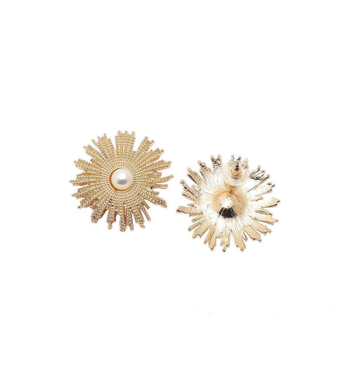 Sohi Rays Stud Earrings In Silver