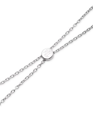 Sterling Silver Disc Adjustable Slider Bracelet