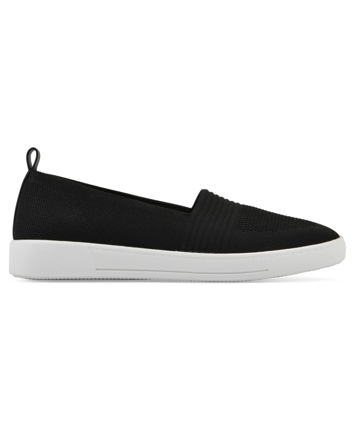 White Mountain Upbring Slip On Sneakers In Black Fabric