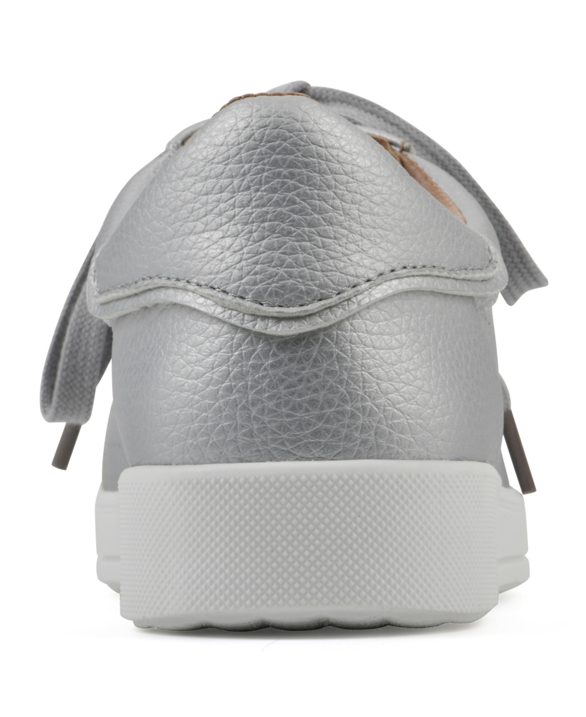 White Mountain Women's Uniform Lace-up Sneakers In Silver Smooth