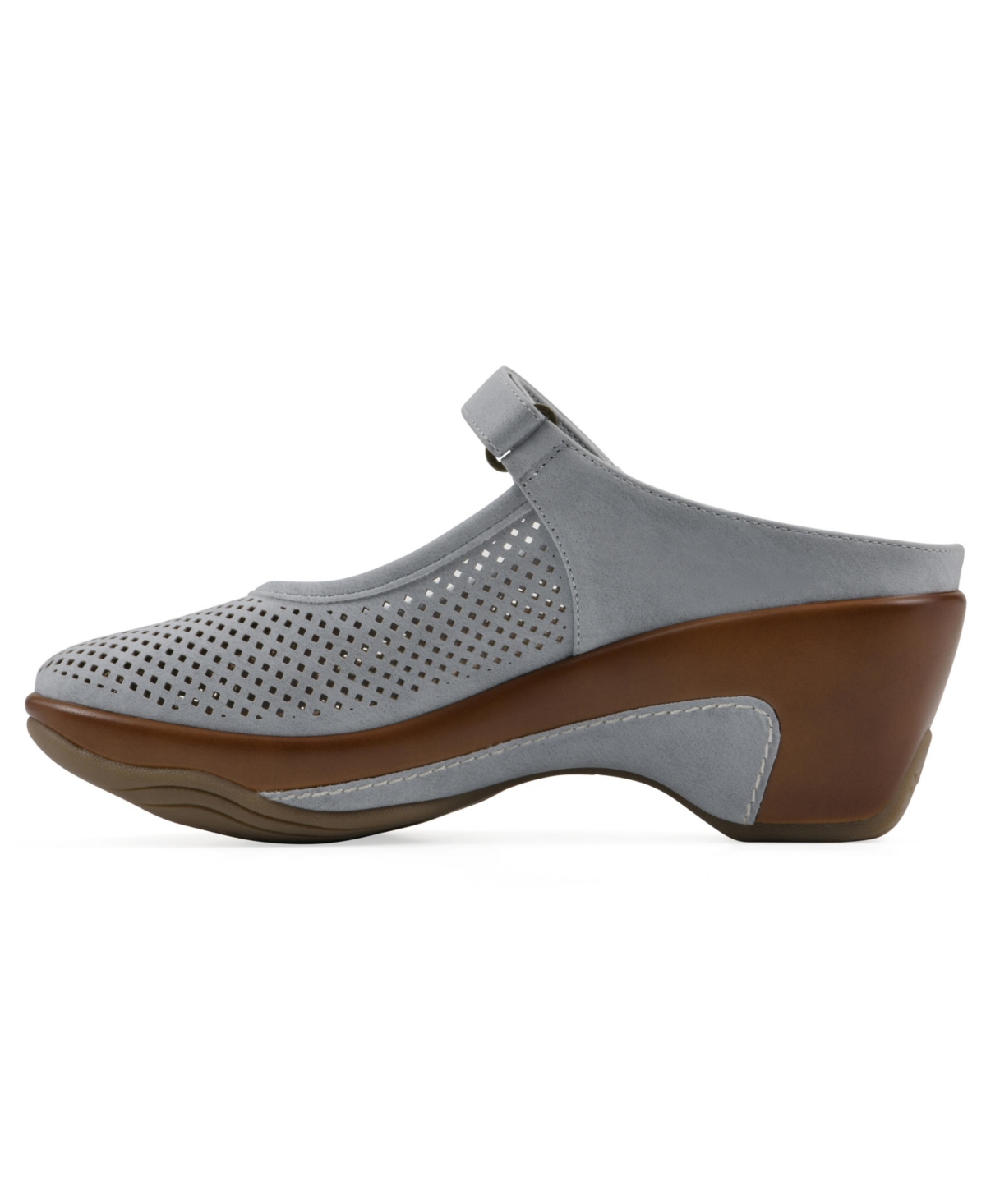 White Mountain Women's Vinto2 Mary Jane Clog Mules In Blue Raspberry Sueded Smooth