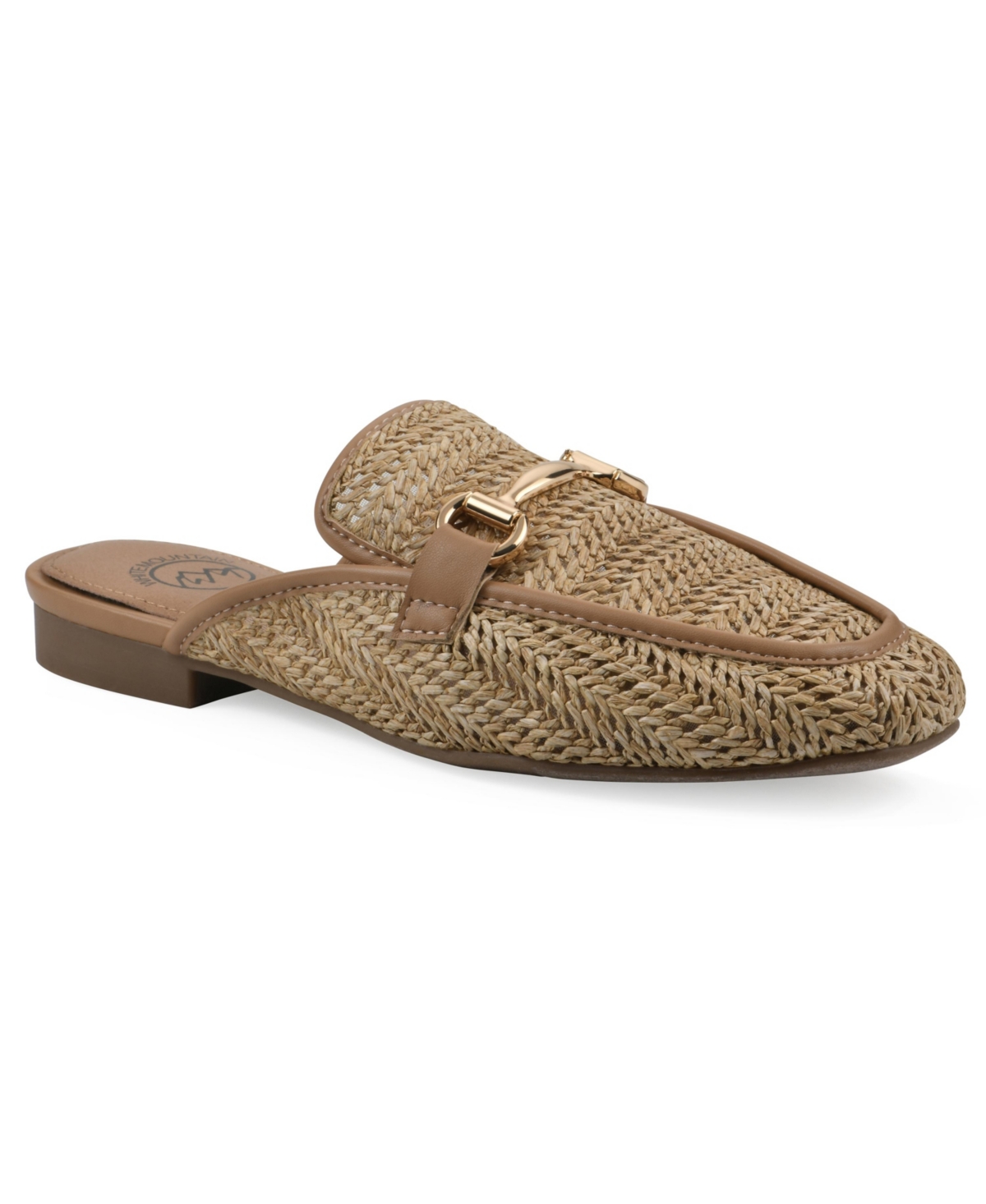 White Mountain Women's Bobbin Slip-on Mules In Dark Natural Smooth