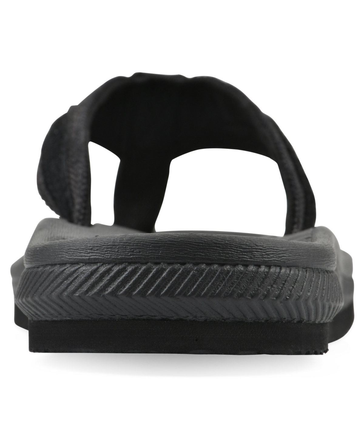 White Mountain Women's Bays Round Toe Flat Sandals In Black Fabric