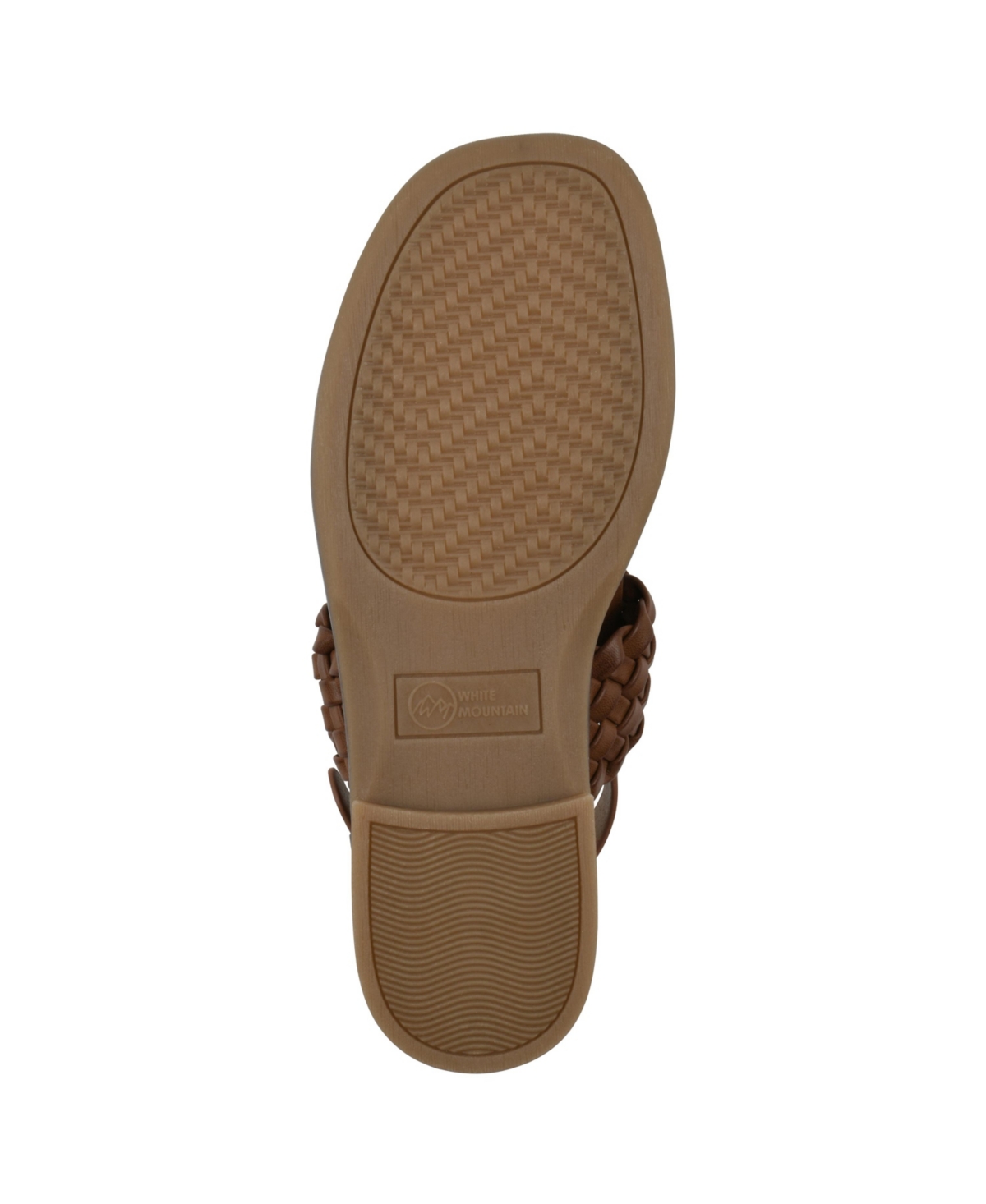 White Mountain Women's Macaroni Round Toe Flat Sandals In Dark Tan Smooth